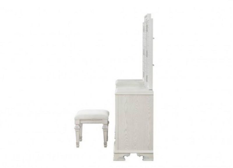 LGFASTELLAMIA Creamy White French Style Vanity Set With LED Lights
