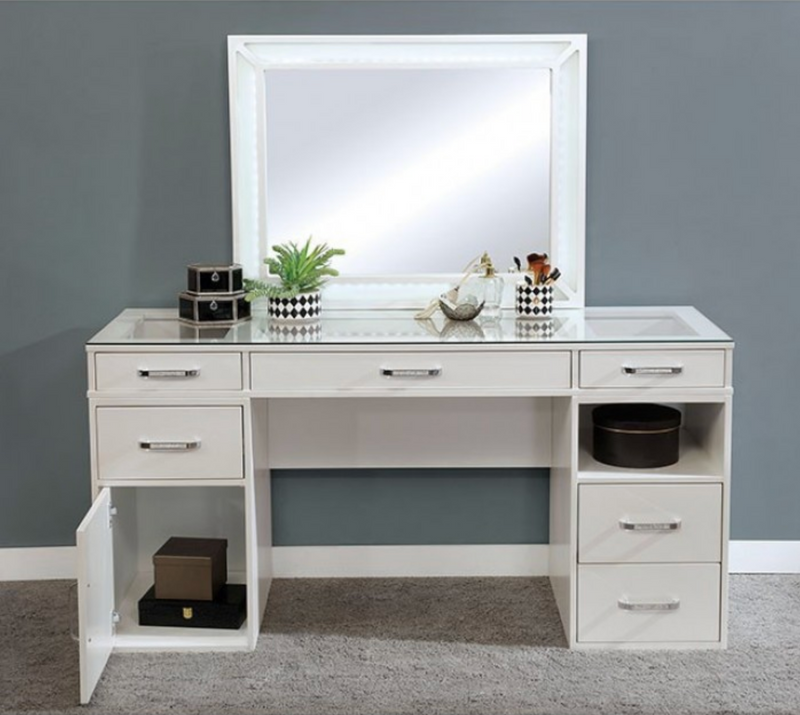 LGFAVICKIE Classic Vanity Set With Lighted Mirror and 1 Shelf